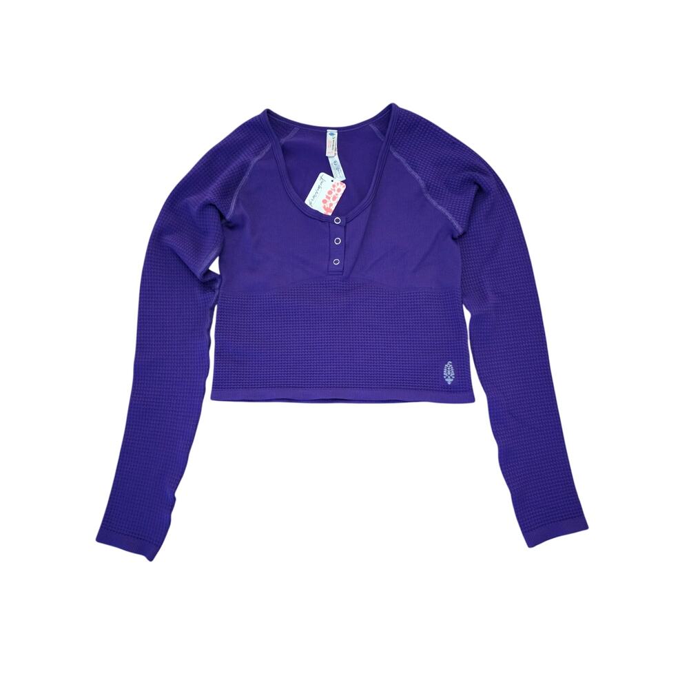 Free People NEW Free People Movement Bail Out Long Sleeve Top Purple Size M/L